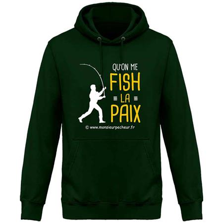 Sweat Homme Monsieur Pêcheur Qu'on Me Fish La Paix