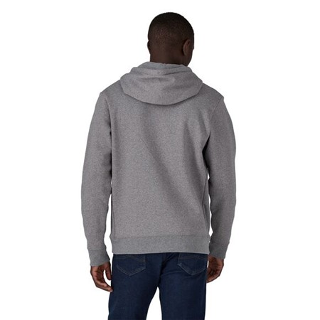 SWEAT HOMME PATAGONIA P-6 LOGO UPRISAL HOODY - GRAVEL HEATHER