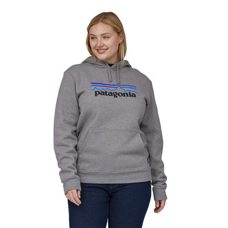 SWEAT HOMME PATAGONIA P-6 LOGO UPRISAL HOODY - GRAVEL HEATHER