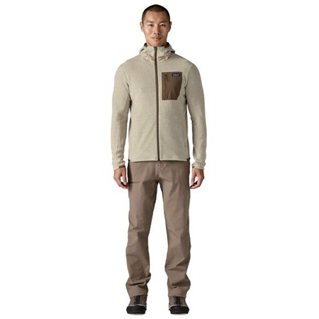 SWEAT HOMME PATAGONIA R1 AIR FULL-ZIP HOODY - PELICAN