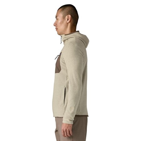 SWEAT HOMME PATAGONIA R1 AIR FULL-ZIP HOODY - PELICAN