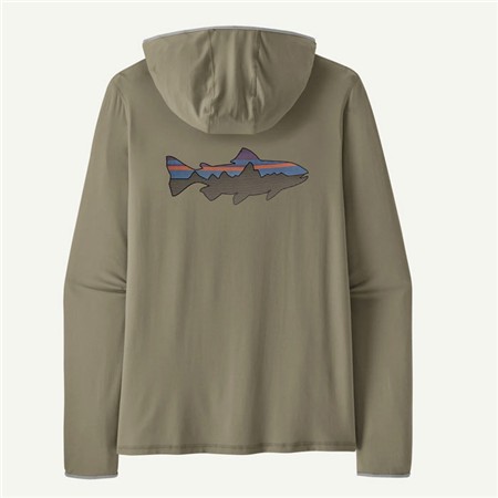 SWEAT HOMME PATAGONIA TROPIC COMFORT NATURAL GRAPHIC HOODY - FITZ ROY TROUT: RIVER ROCK GREEN