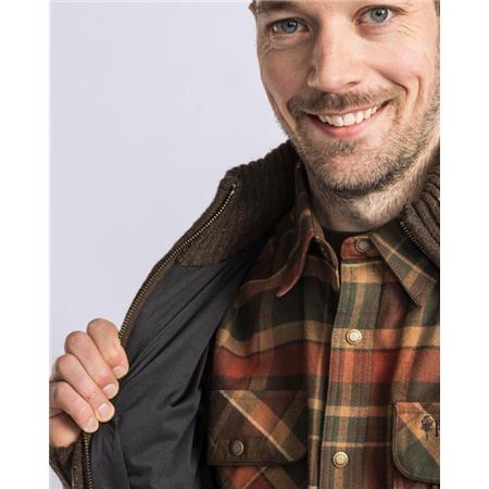 SWEAT HOMME PINEWOOD HURRICANE FULL ZIP - MARRON
