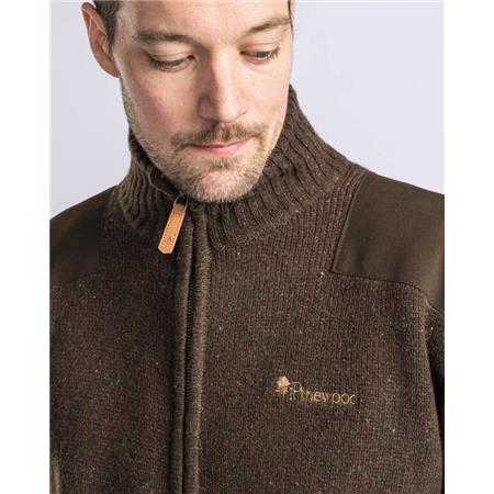 SWEAT HOMME PINEWOOD HURRICANE FULL ZIP - MARRON