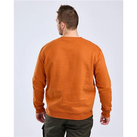 SWEAT HOMME PINEWOOD VÄRNAMO PW LOGO - BURNED ORANGE