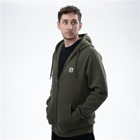 SWEAT MAN NASH MAKE IT HAPPEN BADGE ZIPPED - VERT