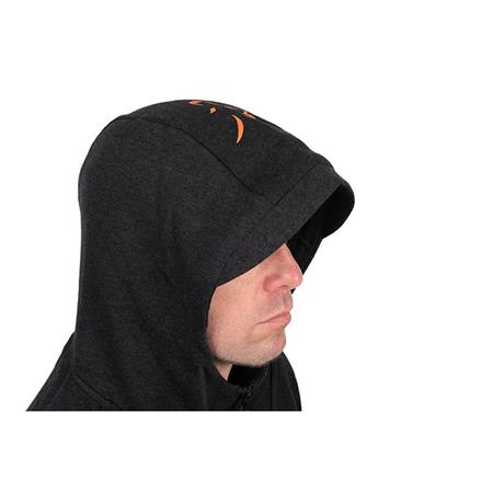 SWEAT MAN - ZWART FOX COLLECTION LW HOODY BLACK & ORANGE
