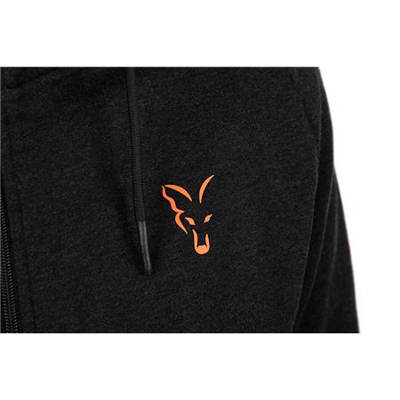 SWEAT MAN - ZWART FOX COLLECTION LW HOODY BLACK & ORANGE