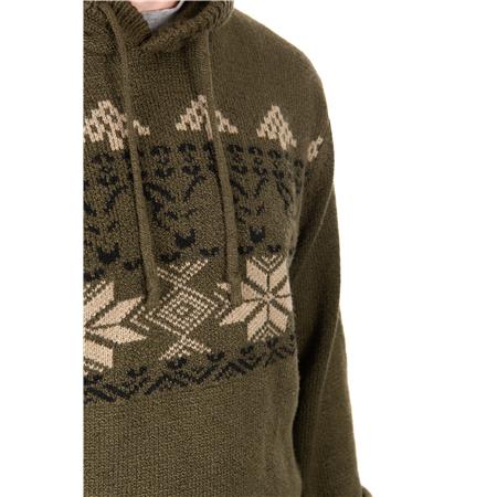 SWEAT VOOR HEREN FOX XMAS HOODIE - KAKI