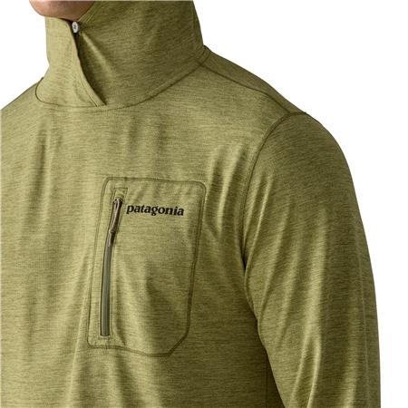 SWEAT VOOR HEREN PATAGONIA MEN'S CAPILENE COOL SUN HOODY FITZ ROY TROUT - CAPER GROEN/BUCKHORN GROEN X-DYE