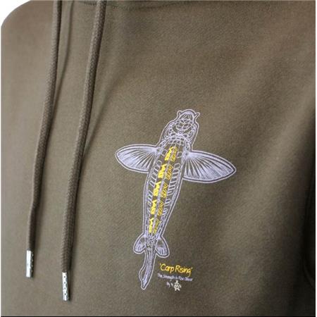 SWEAT VOOR HEREN VASS CARP RISING HOODIE - KAKI