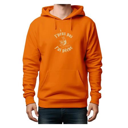 Sweater Kind Bartavel Thema Hengelsport No Puedo, Voy A Pescar - Naranja Ik Kan Niet, Ik Ga Vissen - Oranje