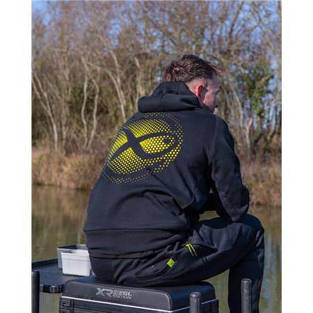 SWEATSHIRT HEREN FOX MATRIX LARGE FADE LOGO HOODY - ZWART