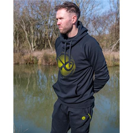 SWEATSHIRT HEREN FOX MATRIX LARGE FADE LOGO HOODY - ZWART