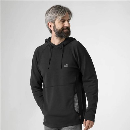 SWEATSHIRT HEREN GEOFF ANDERSON WIZWOOL 335 HOODIE - ZWART