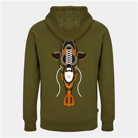 Sweatshirt Heren Kumu Hoody True Leather - Kaki