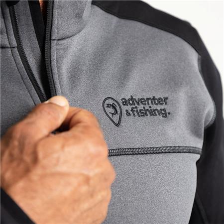 SWEATSHIRT HERRE ADVENTER & FISHING TRONDHEIM - TITAN/SORT