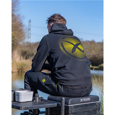 SWEATSHIRT HERRE FOX MATRIX LARGE FADE LOGO HOODY - SORT