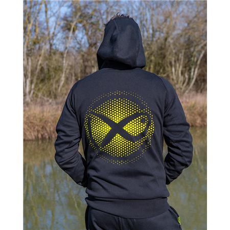 SWEATSHIRT HERRE FOX MATRIX LARGE FADE LOGO HOODY - SORT