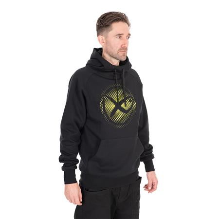 SWEATSHIRT HERRE FOX MATRIX LARGE FADE LOGO HOODY - SORT