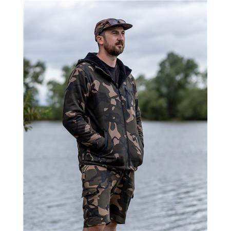 SWEATSHIRT HERREN FOX FULL ZIP PREM SHERPA 310 HOODIE - CAMO