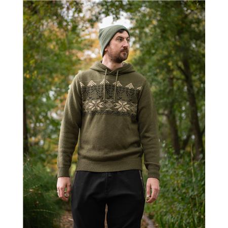 SWEATSHIRT HERREN FOX XMAS HOODIE - KHAKI