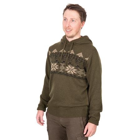 SWEATSHIRT HERREN FOX XMAS HOODIE - KHAKI