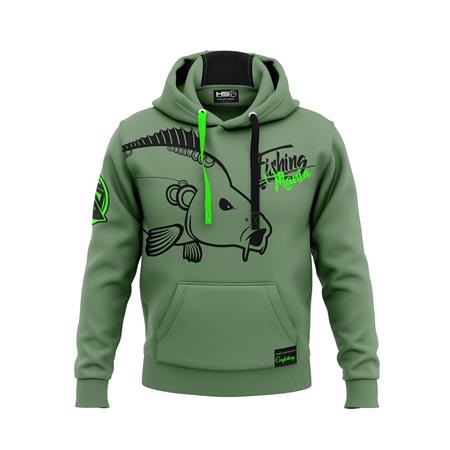 Sweatshirt Herren Hot Spot Design Hoodie Carpfishing Mania - Grün