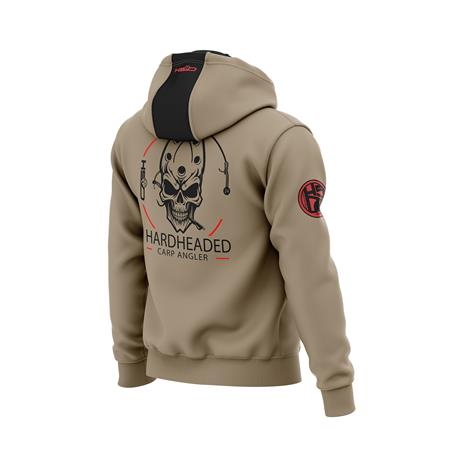 SWEATSHIRT HERREN HOT SPOT DESIGN HOODIE HARDHEADED - BEIGE