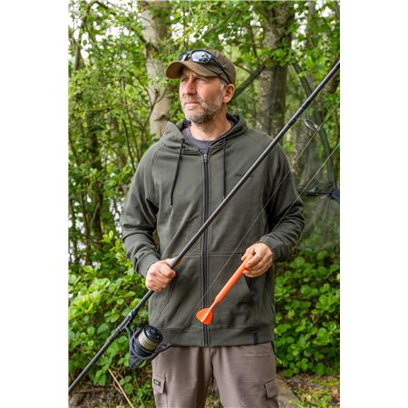 SWEATSHIRT TIL HERRE AVID CARP BEARING ZIP HOODIE - GRØN