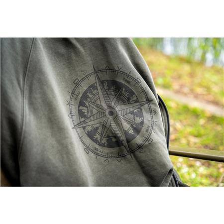 SWEATSHIRT TIL HERRE AVID CARP BEARING ZIP HOODIE - GRØN