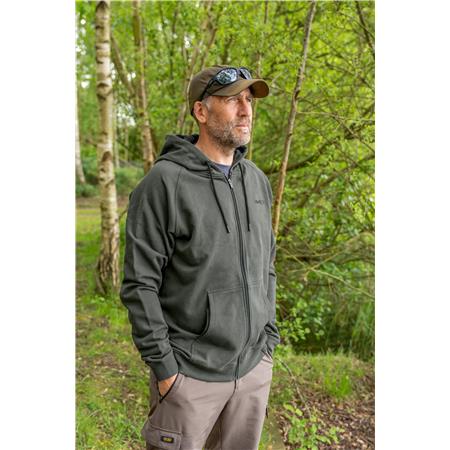 SWEATSHIRT TIL HERRE AVID CARP BEARING ZIP HOODIE - GRØN