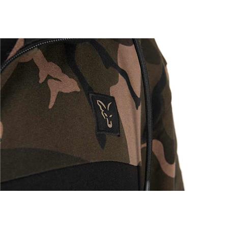 SWEATSHIRT TIL HERRE FOX LW BLACK/CAMO SPLIT ZIP HOODY - SORT/CAMO
