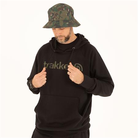 SWEATSHIRT TIL HERRE TRAKKER CR LOGO HOODY BLACK CAMO - SORT