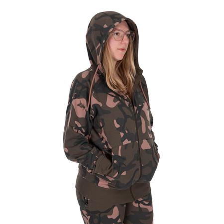 SWEATSHIRT TIL KVINDER FOX WOMENS ZIPPED CAMO HOODIE - CAMO