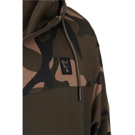 SWEATSHIRT TIL MÆND FOX LW KHAKI/CAMO SPLIT ZIP HOODY - KHAKI/CAMO