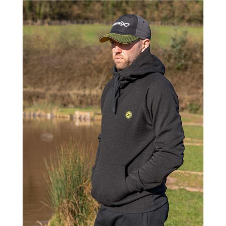 SWEATSHIRT TIL MÆND FOX MATRIX BLACK MARL HOODY - SORT