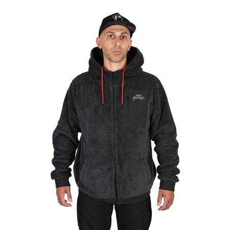 SWEATSHIRT TIL MÆND FOX RAGE REVERSIBLE SHERPA HOODY - SORT