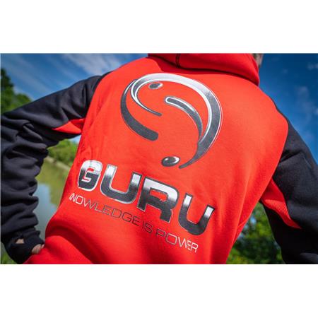 SWEATSHIRT TIL MÆND GURU HOODIE - RØD/SORT