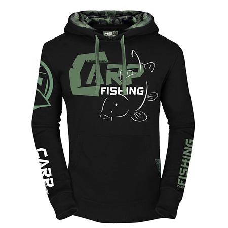 Sweatshirt Til Mænd Hot Spot Design Hoodie Carpfishing Eco 2.0 - Sort