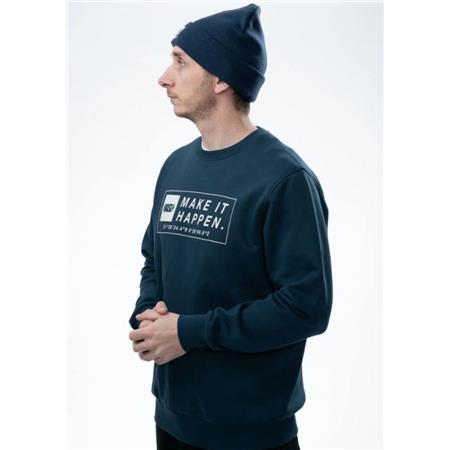 SWEATSHIRT TIL MÆND NASH MAKE IT HAPPEN COORDINATES JUMPER - NAVYBLÅ