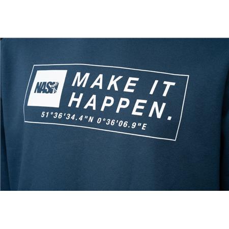 SWEATSHIRT TIL MÆND NASH MAKE IT HAPPEN COORDINATES JUMPER - NAVYBLÅ