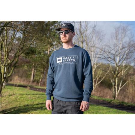 SWEATSHIRT TIL MÆND NASH MAKE IT HAPPEN COORDINATES JUMPER - NAVYBLÅ