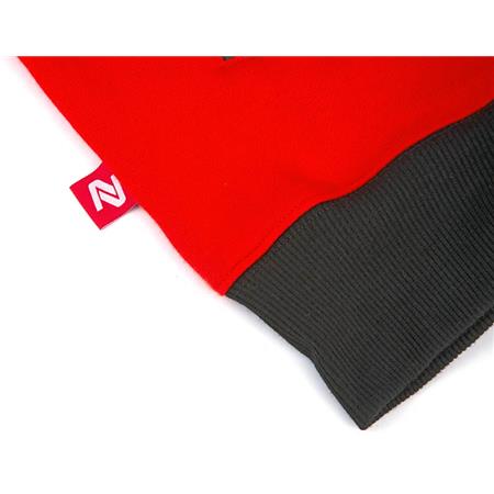 SWEATSHIRT TIL MÆND NYTRO ZIPPED HOODY TRI-COLOR - SORT/MØRK MELERET GRÅ/RØD