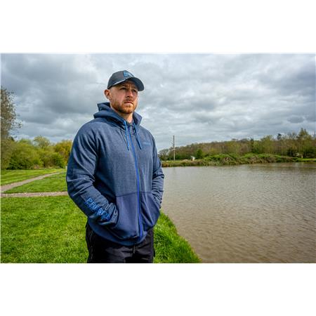 SWEATSHIRT TIL MÆND PRESTON INNOVATIONS NAVY TIDE ZIP HOODIE - MARINEBLÅ