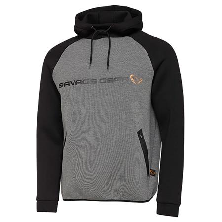 Sweatshirt Til Mænd Savage Gear Tec-Foam Hoodie - Grå/Sort