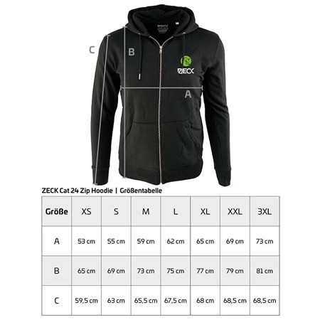 SWEATSHIRT TIL MÆND ZECK CATFISH ZIP HOODIE - SORT