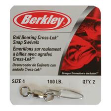berkley bearing cross-lok snap swivel fishing swivels Cross-Lock With Black | 45.3 - 124.7 Kg | 100 offering unmatched versatility Berkley Ball Bearing Swivels with