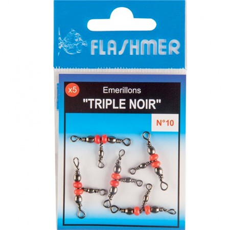 SWIVEL FLASHMER TRIPLE NOIR