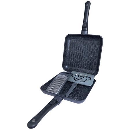 SY DE COCCIÓN RIDGE MONKEY CONNECT PAN & GRIDDLE XXL GRANITE EDITION